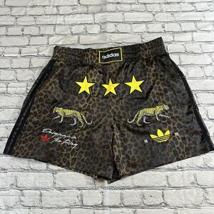 Adidas Originals In The Ring Satin Leopard Boxing Style Shorts XXL NWT
